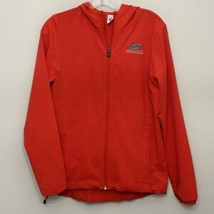 Skechers Performance Orange Lightweight Hooded Zip‎ Up Jacket Size S
